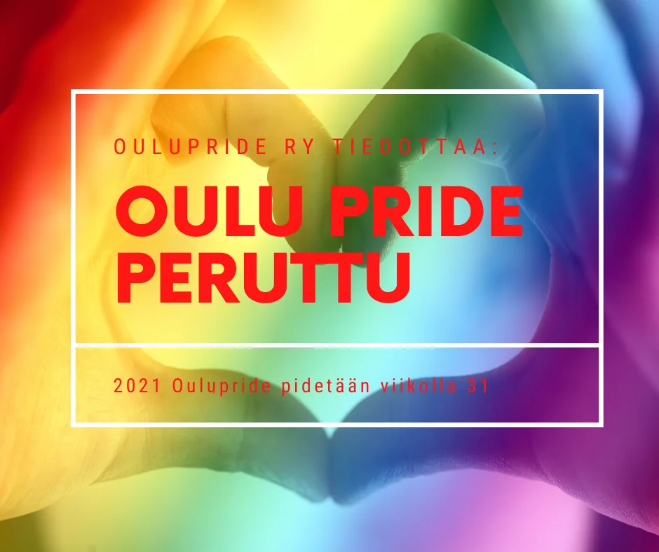 Vuoden 2020 Oulu pride on peruttu