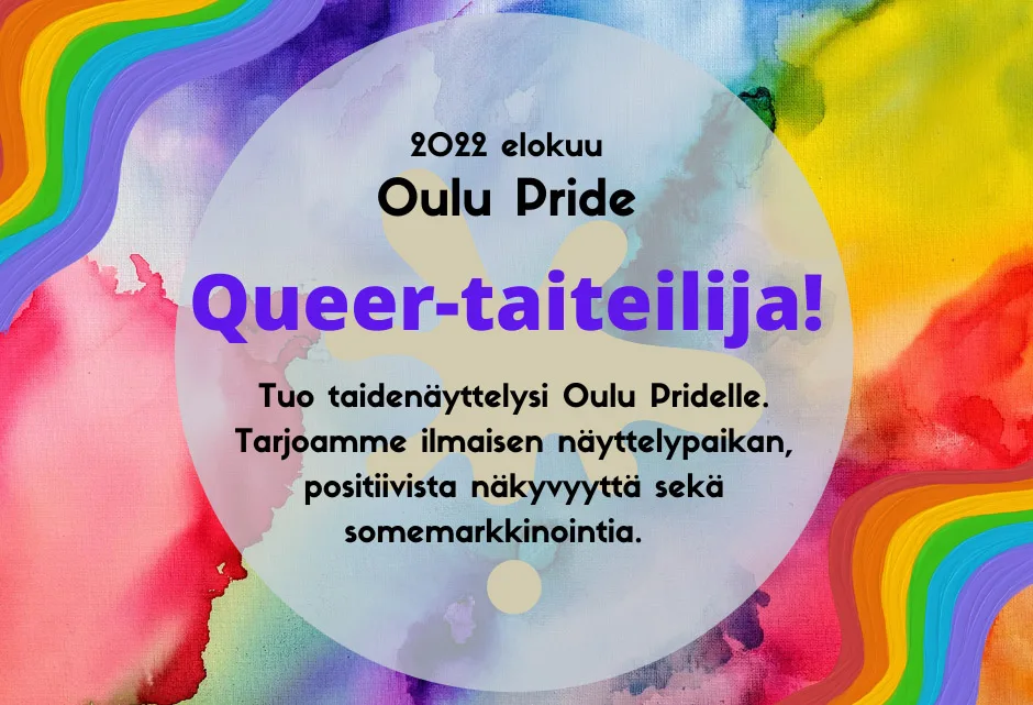 Näyttelyhaku Oulu Pridelle 2022