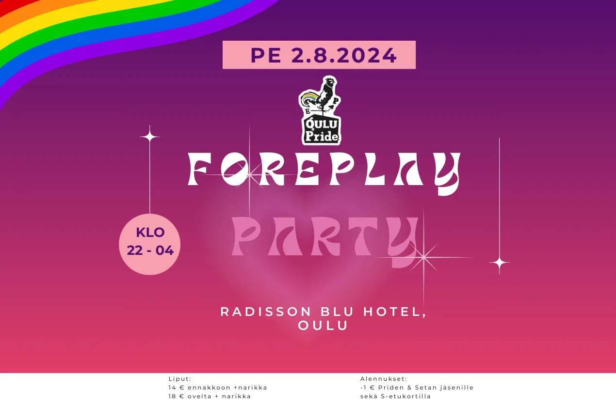 Foreplay Party 2.8. paikkana Radisson Blu