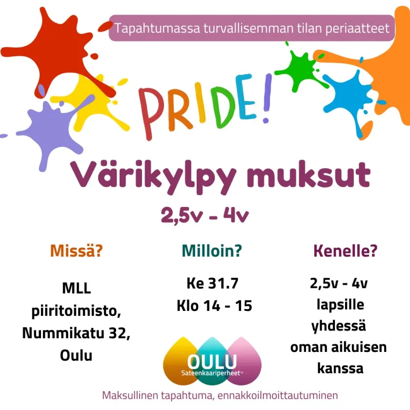 Värikylpy muksut tapahtumakuva