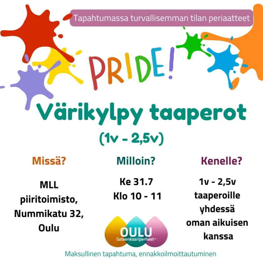 Värikylpy taaperot tapahtuman tapahtumakuva.