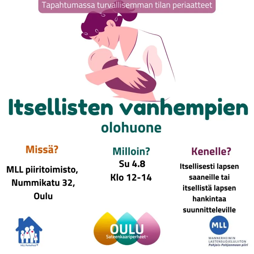 MLL ja Itsellisten vanhempien olohuone -tapahtuma 4.8.2024