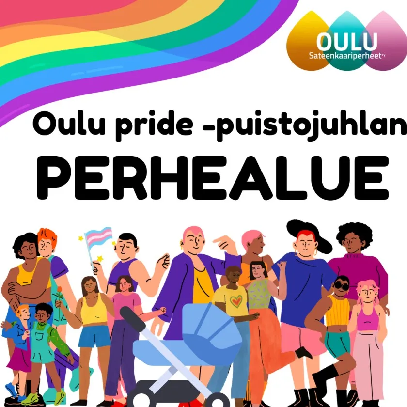 Oulu Pride -puistojuhlan Perhealueen tapahtumakuva.