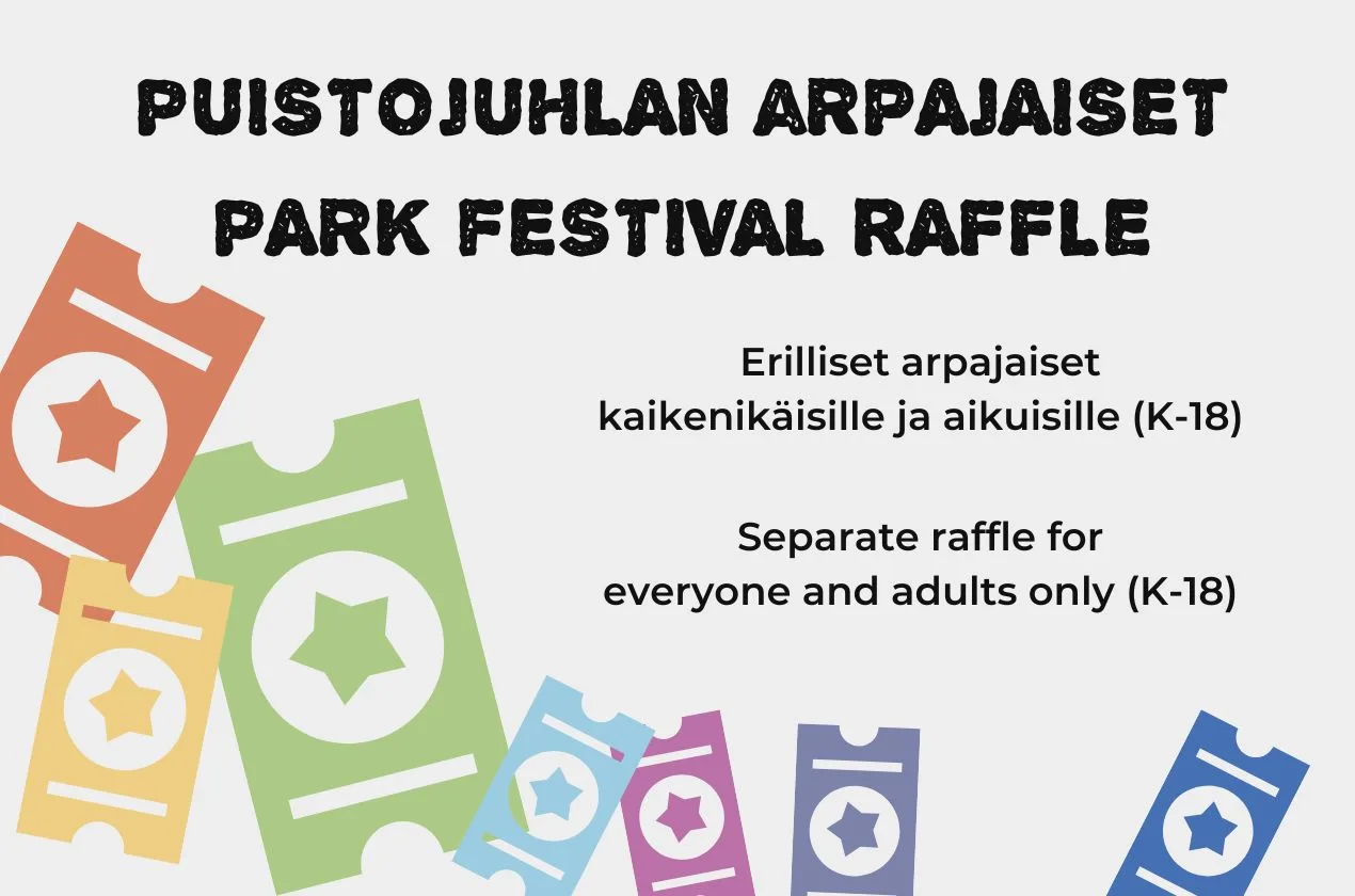 Oulu Pride ja Puistojuhlan arpajaiset eng. Park festival raffle