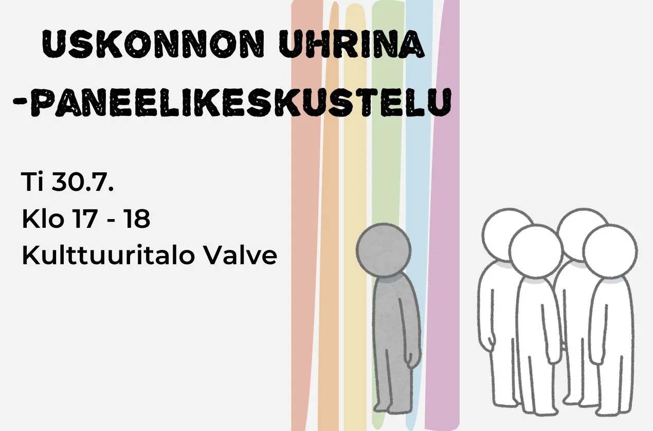 Uskonnon Uhrina -paneelikeskustelu tiistaina 30.7. Valveella