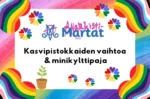 Kasvipistokkaiden vaihtoa ja minikylttipaja