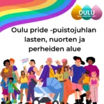 Lasten, nuorten ja perheiden alue Oulu Priden puistojuhlassa